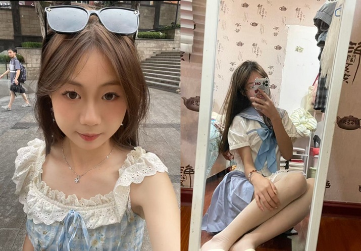 顏值美眉性愛自拍，被男友瘋狂調教深喉，身穿漁網情趣制服被幹