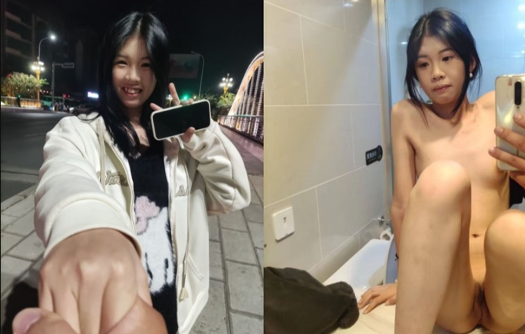 大眼妹甜美正點卻跪看深喉吹簫，浴室被後入噴水，黑毛騷穴大張求幹